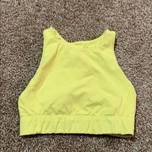 New Balance x J. Crew Yellow Sports Bra